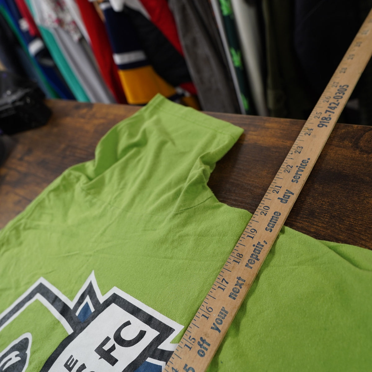 (L) Adidas Seattle Sounders MLS Soccer T-Shirt Men's L Lime Green Futbol