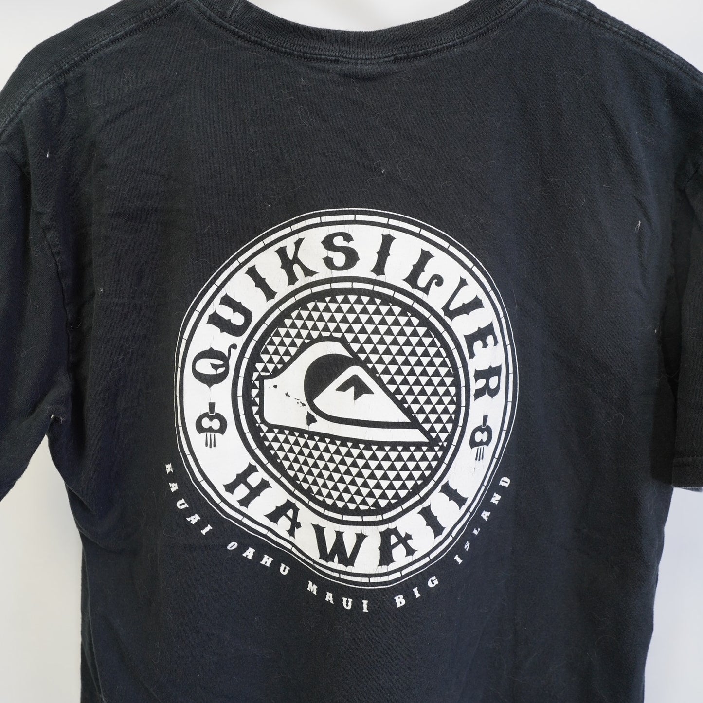 (L) Quicksilver Y2K Hawaii Surf & Skate T-Shirt Men's L Black 2000s Surfer Retro