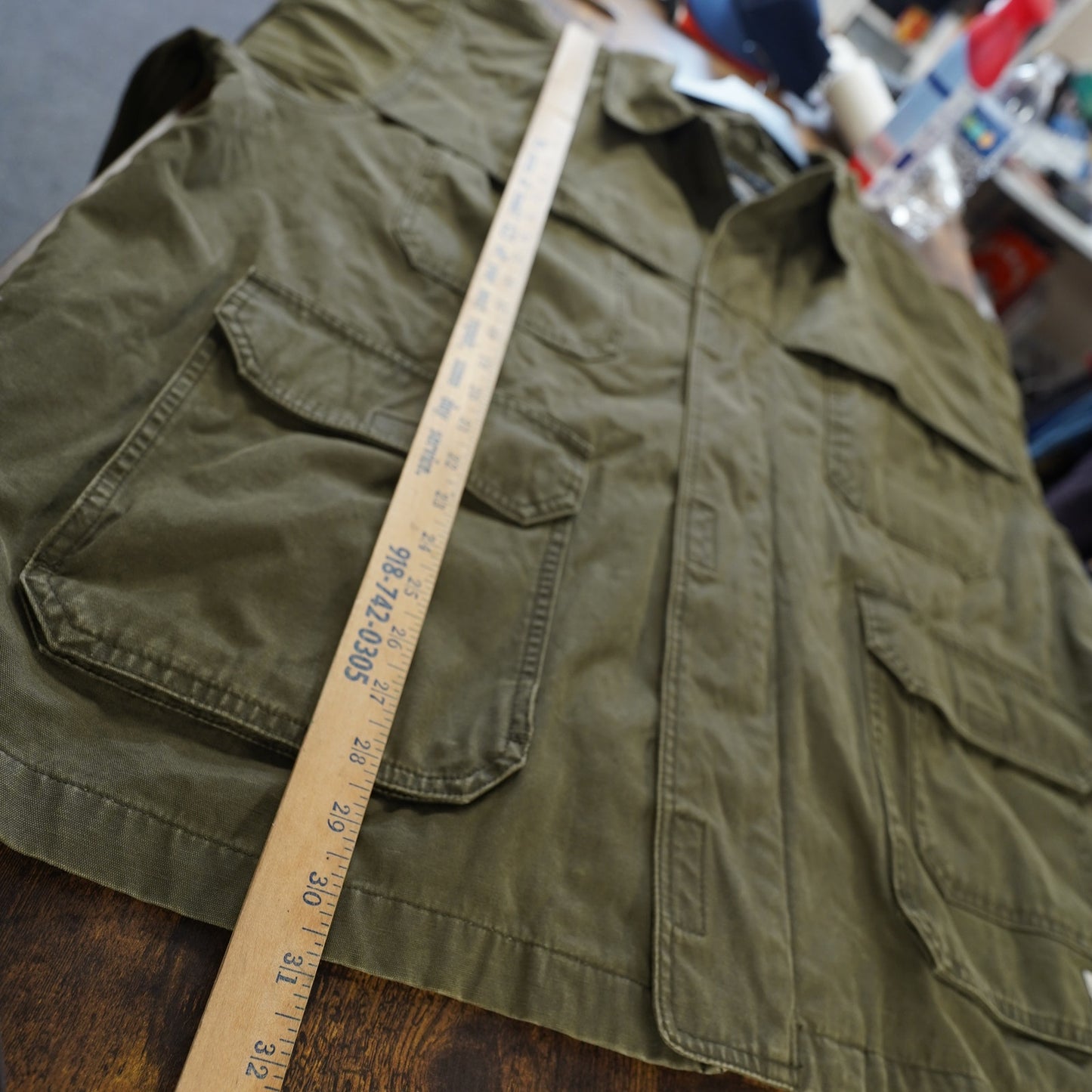 (XXL) Vintage Eddie Bauer Military Field Jacket Barn Chore Coat Men's XXL Green