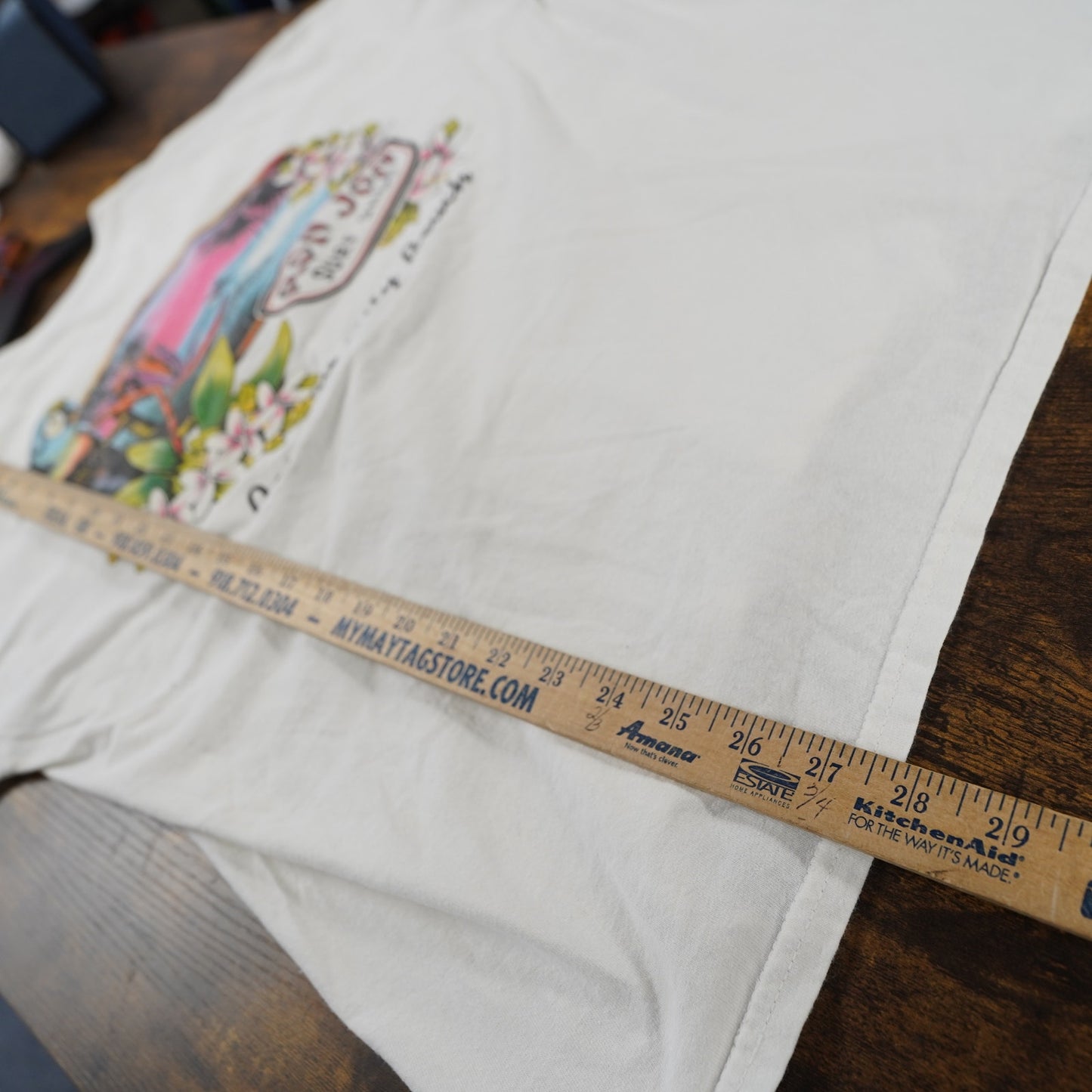 (XL) Vintage Ron Jon Surf Shop Tropical Hawaiian T-Shirt Men's XL White Skate Y2K
