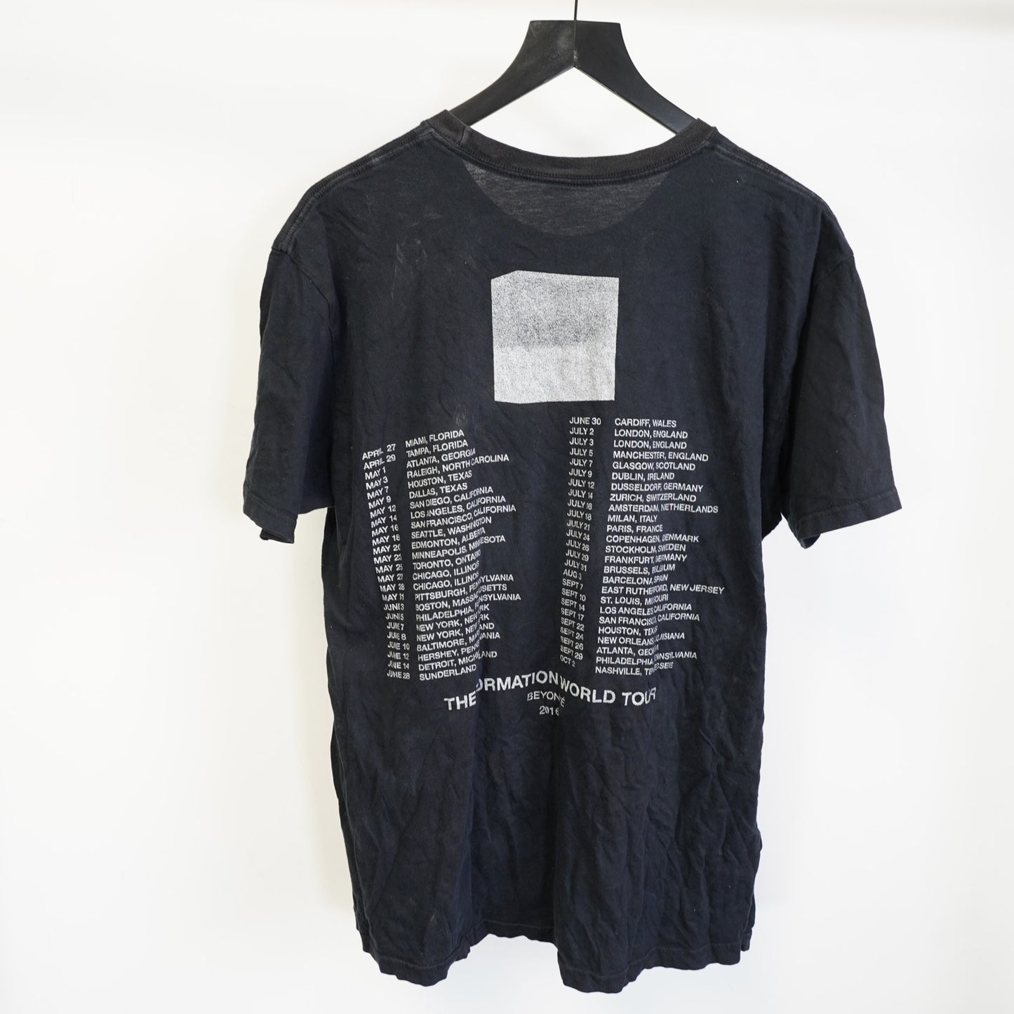 (L) Beyonce The Formation World Tour T-Shirt 2016 Women's L Black Graphic Band