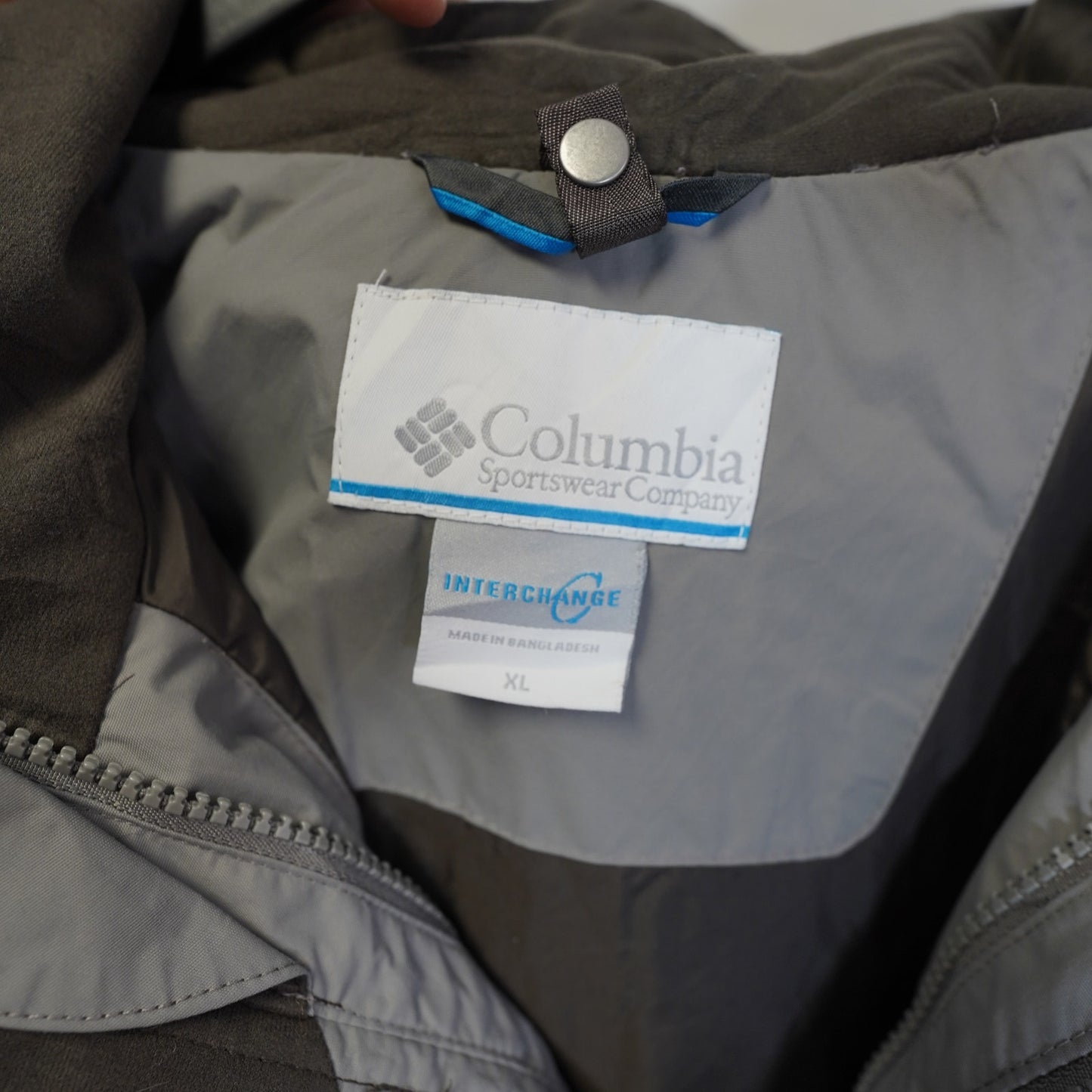 (XL) Columbia Sportswear Interchange Rain Jacket Men's XL Gray Two Tone Gorpcore Hike