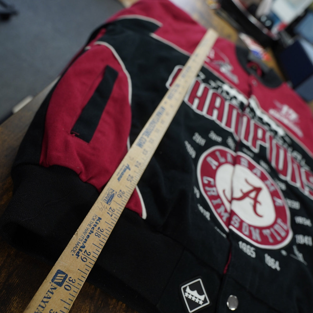 (XL) Vtg Alabama Crimson Tide Championship Nascar Racing Jacket Men's XL Red Varsity