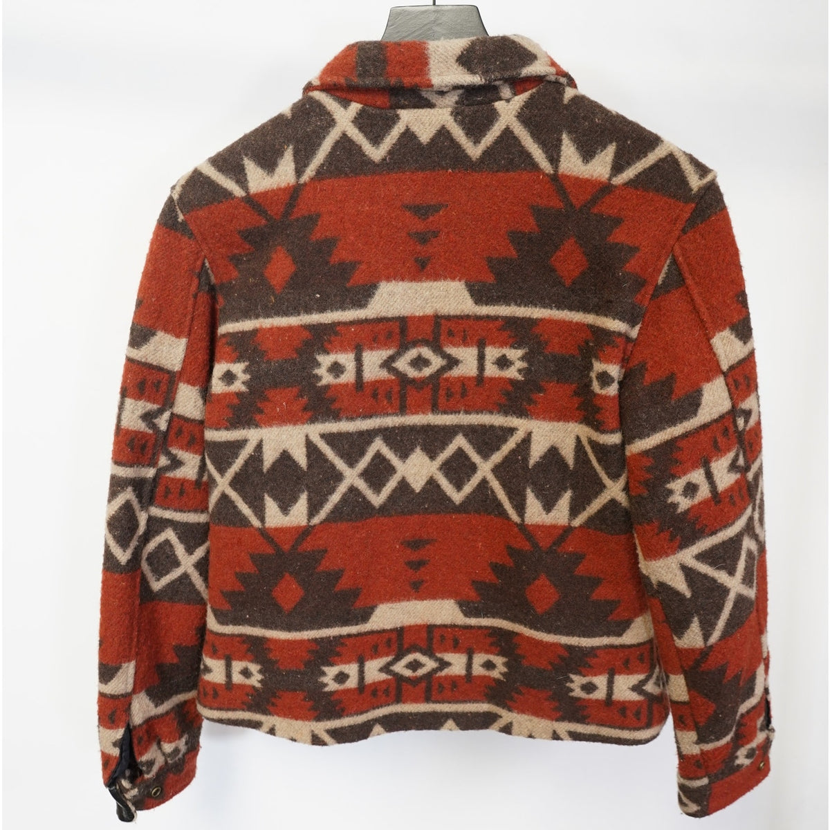 (M) Vintage Easy Riders Wool Leather Southwestern Aztec Jacket Men's M Brown Orange