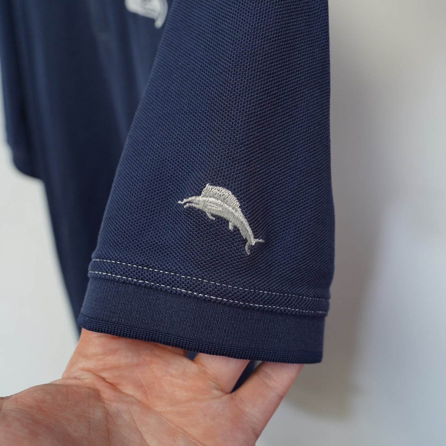 (XL) Seattle Seahawks Tommy Bahama Embroidered Polo Shirt Men's XL Blue Stitched