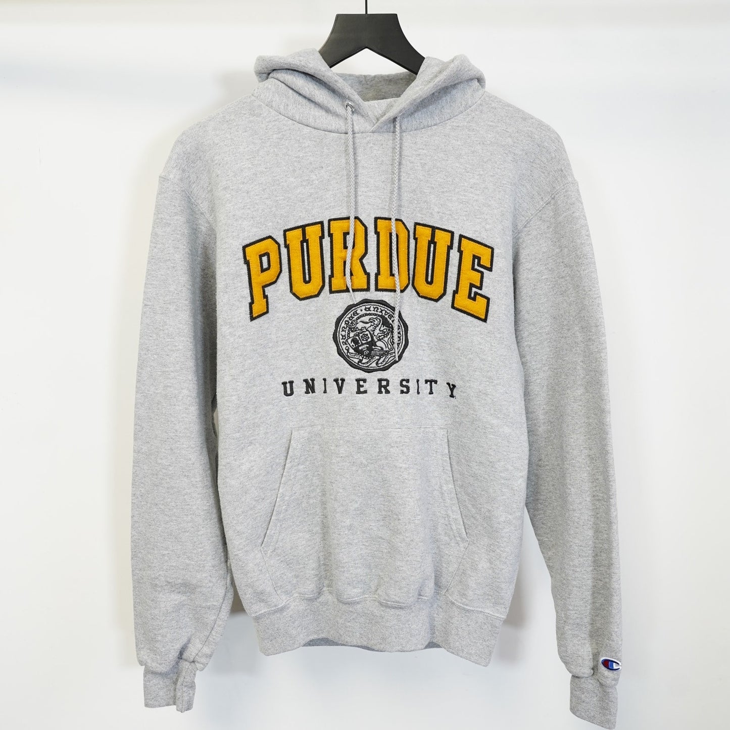 (S) Vintage Purdue University Boilermakers Embroidered Champion Hoodie Men's S Gray