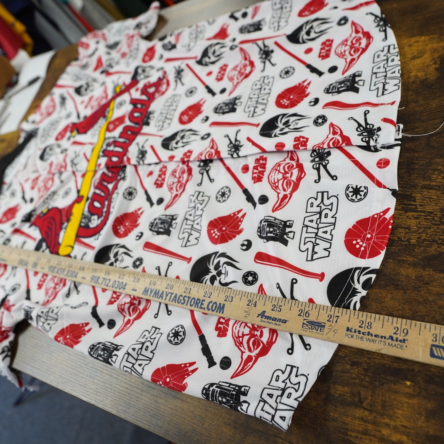 (S/M) St. Louis Cardinals Star Wars All Over Print Baseball Jersey Size S-M