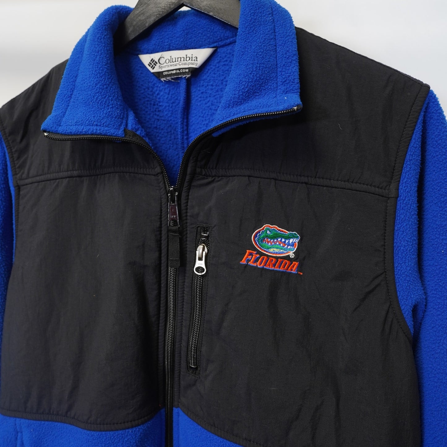 (S) University of Florida Gators Columbia Fleece Full Zip Jacket Men's S Sewn Blue