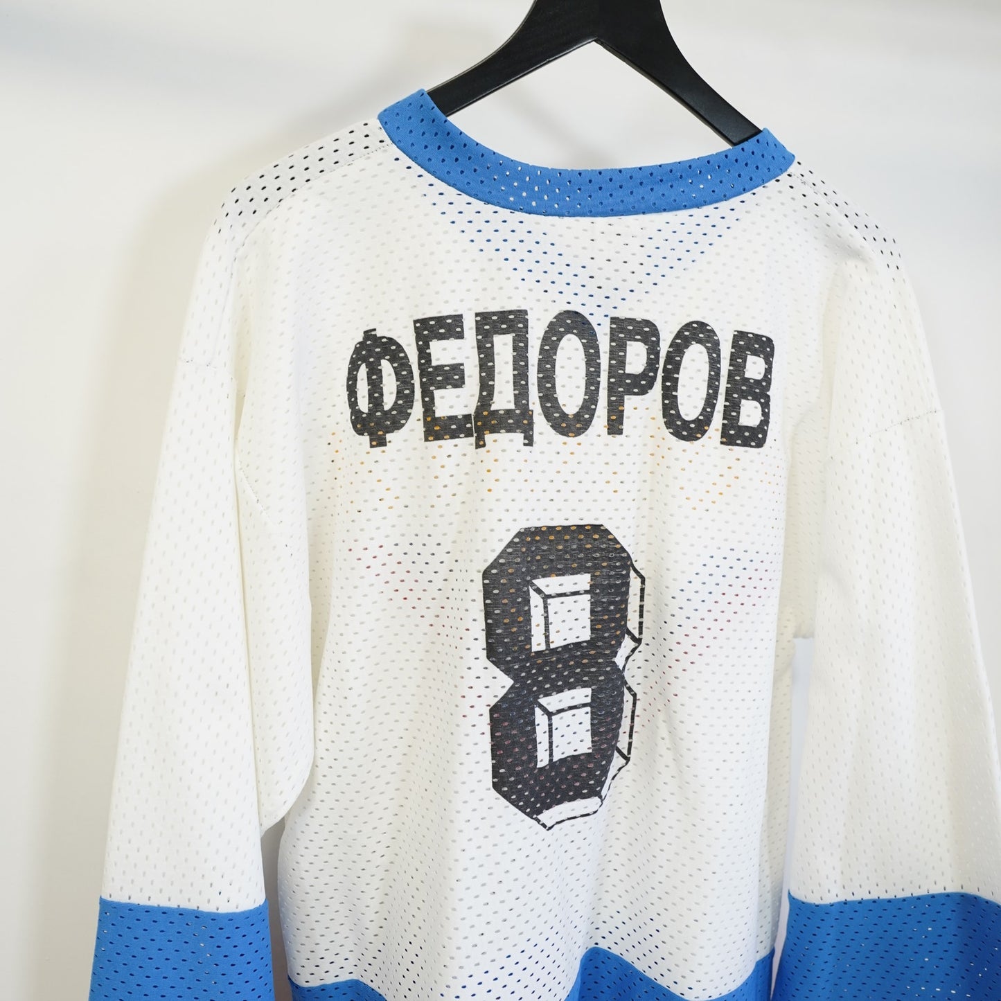 (M) Vintage Sergei Fedorov Russian National Hockey Jersey Men's M White 90s Eagle