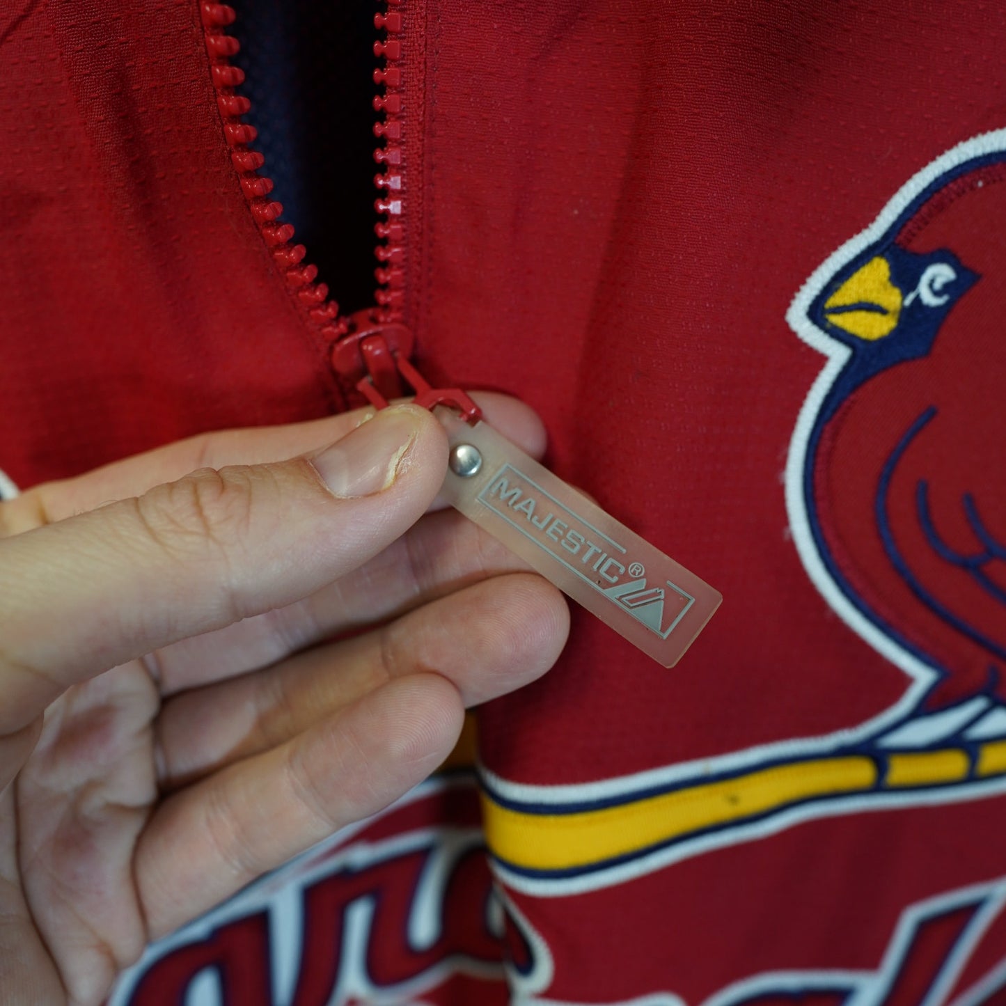 (M) Vintage St. Louis Cardinals Majestic Embroidered Jacket Men's M Red Sewn MLB