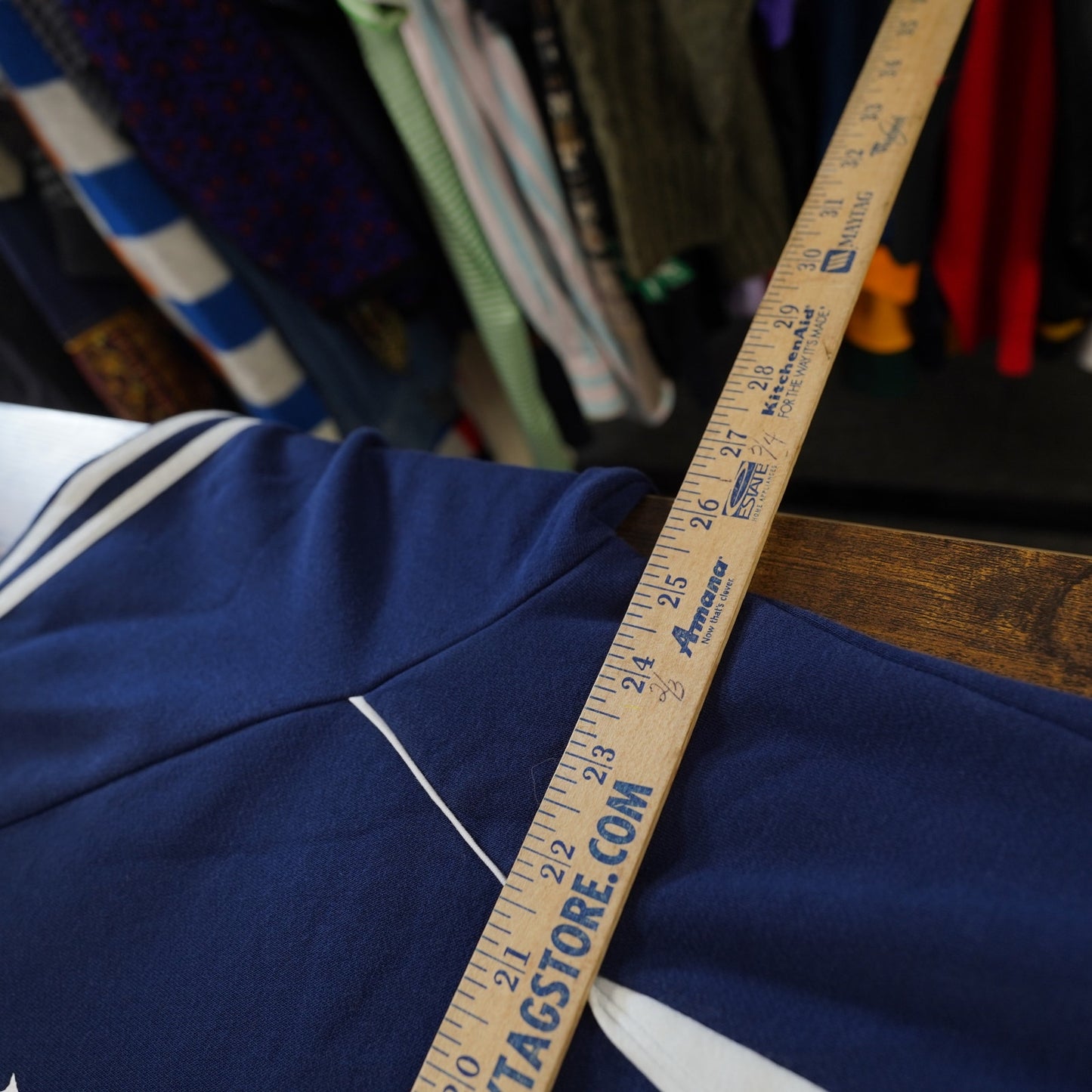 (L) Rice University Owls Adidas Striped Hoodie Men's L Navy Blue White Pullover