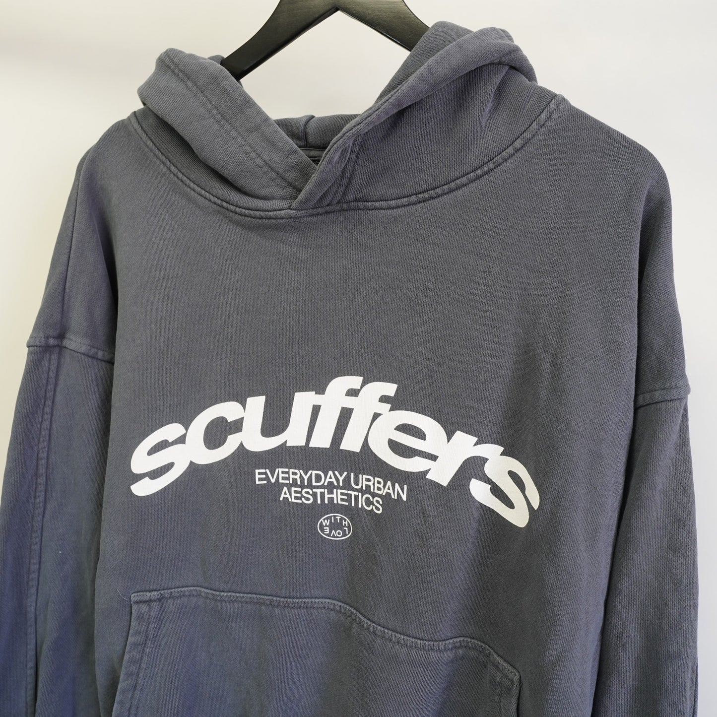 (L) Scuffers Urban Aesthetics Heavy Streetwear Hoodie Men's L Slate Gray