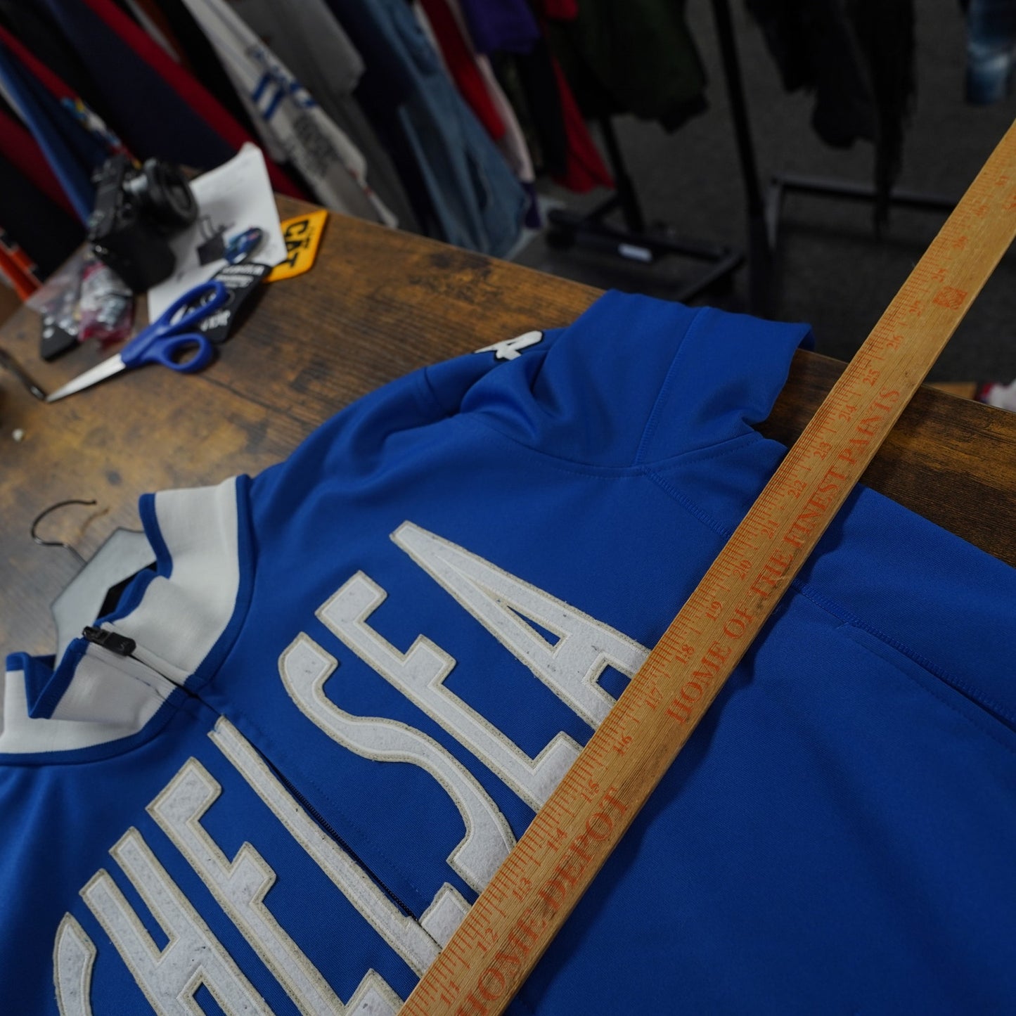 (L) Chelsea FC Sewn Kappa Soccer Track Jacket Men's L Blue Football Premier League