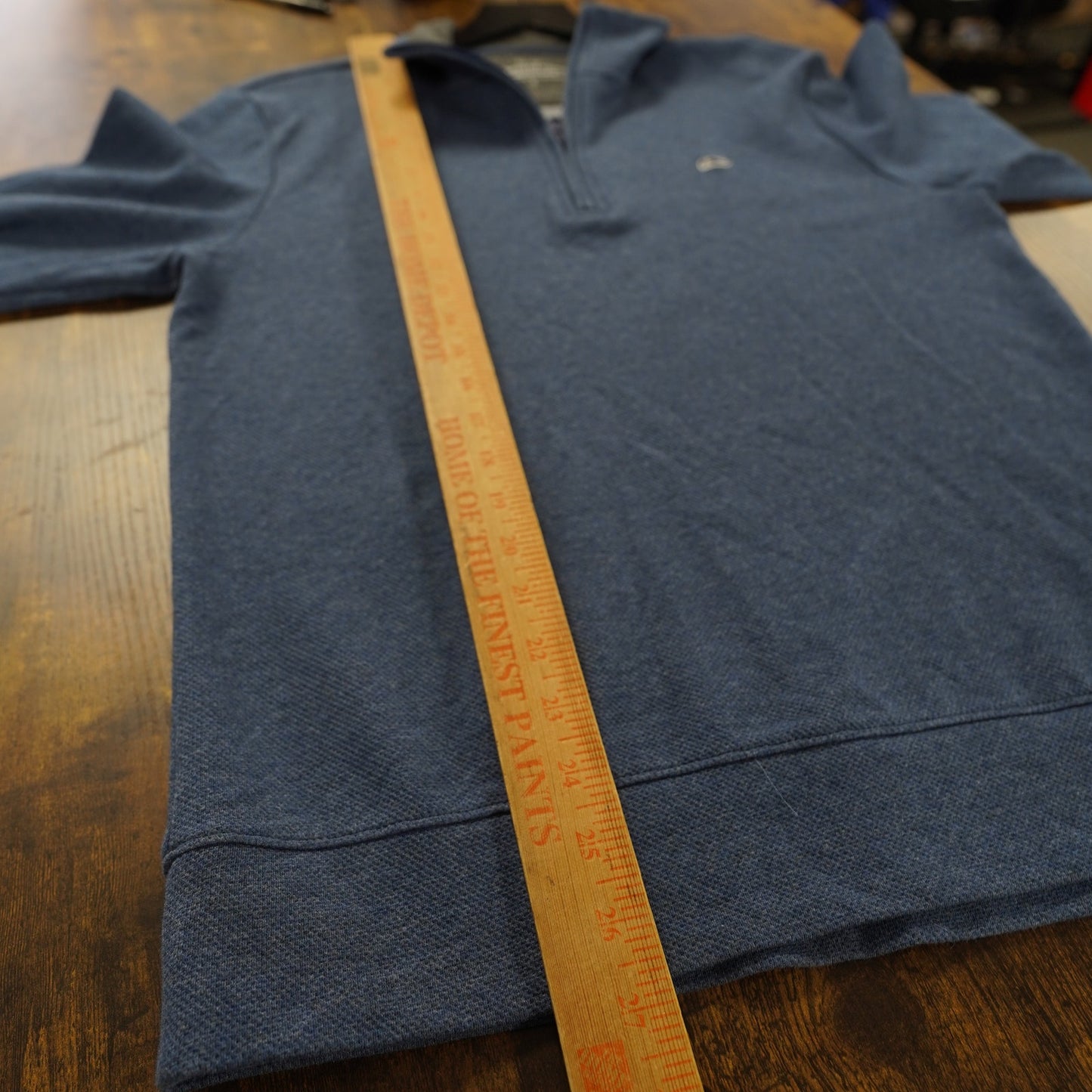 (S) Vineyard Vines Men's Saltwater 1/4 Zip Pullover Sweater Men's S Blue Cotton Blend