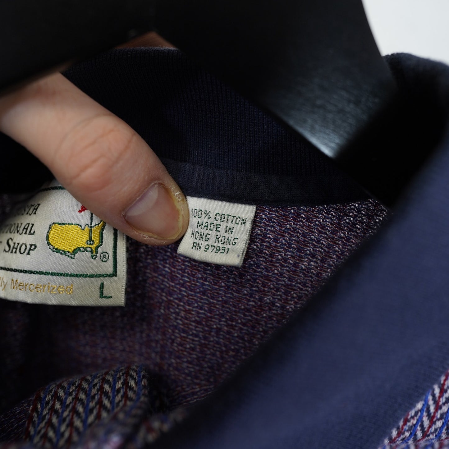 (L) Vintage The Masters Augusta National Golf Shop Polo Shirt Men's L 90s Retro Knit