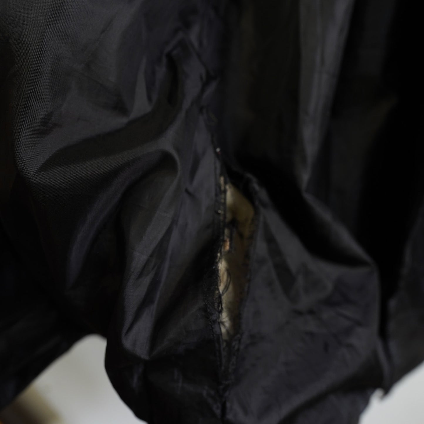 (L) Vintage Lambskin Genuine Leather Italian Mosaic Maxam Trench Coat Men's L Black