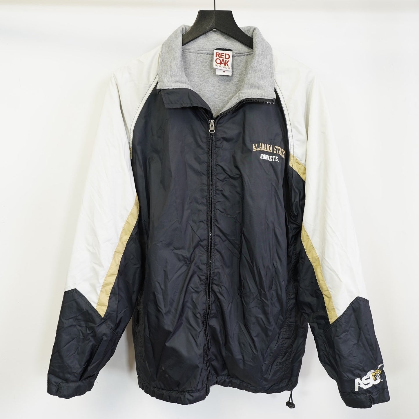 (M) Vintage Alabama State University Hornets Windbreaker Jacket Mens M Red Oak Black