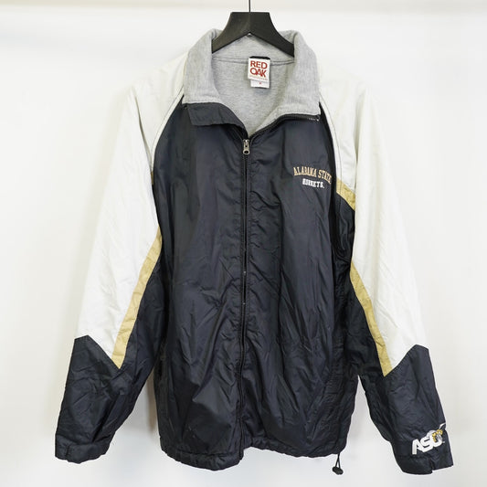 (M) Vintage Alabama State University Hornets Windbreaker Jacket Mens M Red Oak Black