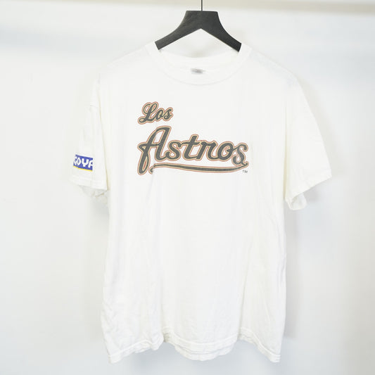 (XL) Vintage Houston Los Astros Y2K Promo Baseball T-Shirt Men's XL 2000s White