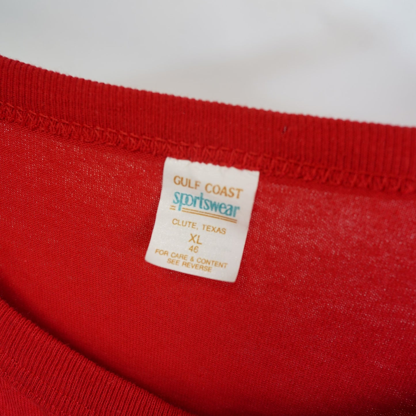 (XL) True Vintage Whitey's Seafood Crawfish Baseball Jersey Henley Men's XL Texas Red