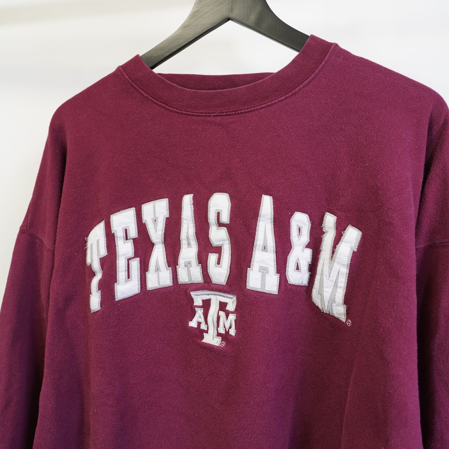 (XL) Texas A&M Aggies Sewn Crewneck Sweatshirt OVB Men's XL Maroon ATM Stitched