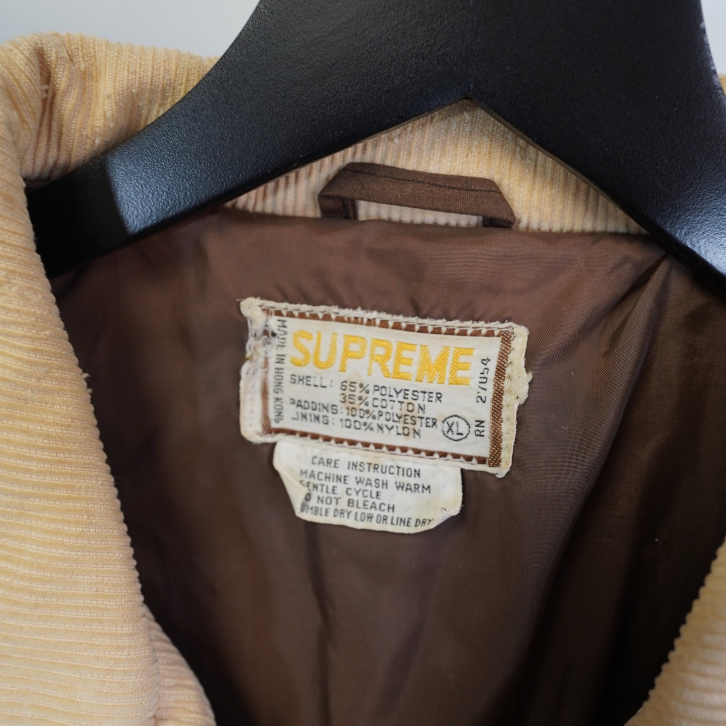 (XL) Vintage 70s Supreme Western Puffer Jacket Men's XL Cowboy Ranch Coat Brown