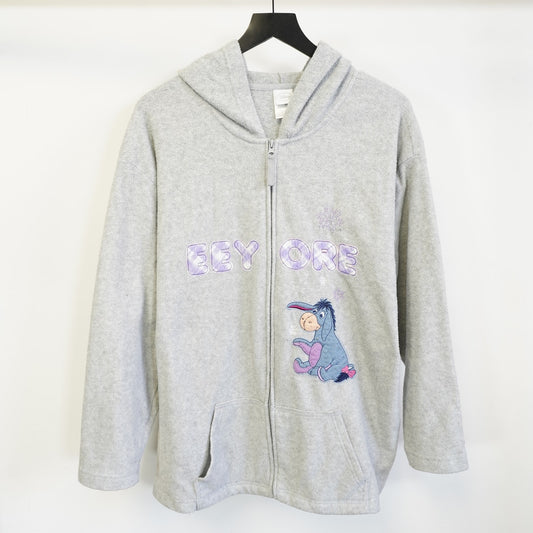 (Women's 3XL) Vintage Winnie the Pooh Eeyore Full Zip Hoodie Women's 3XL Embroidered Disney