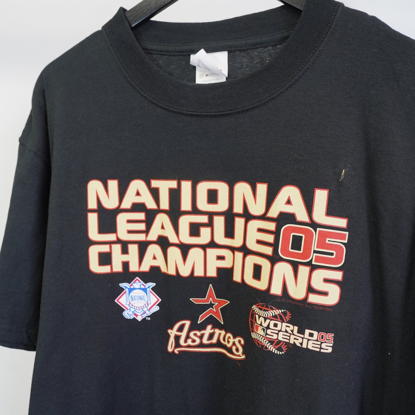 (L) Vintage Houston Astros 2000s Baseball T-Shirt Men's L Black Red Y2K Retro MLB