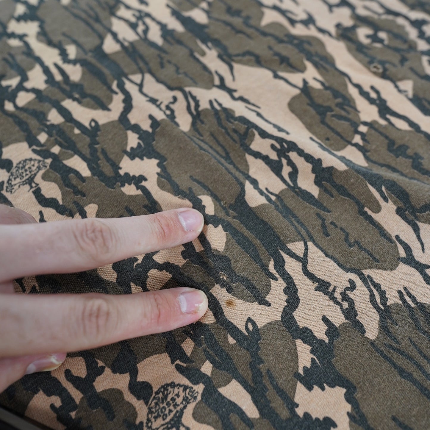 (XXL) Vintage Mossy Oak Bottomland Long Sleeve Camo T-Shirt Men's XXL 80s-90s Hunting
