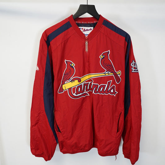 (M) Vintage St. Louis Cardinals Majestic Embroidered Jacket Men's M Red Sewn MLB