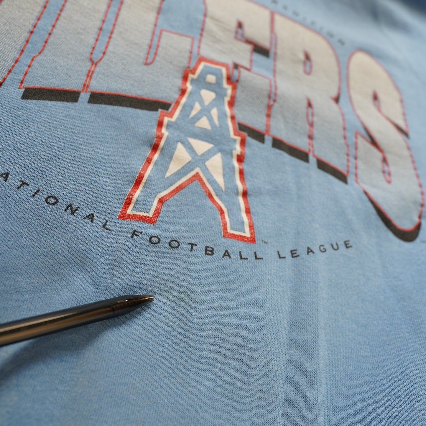 (XXL) Vintage Houston Oilers 90s Hanes Crewneck Sweatshirt Men's XXL Columbia Blue