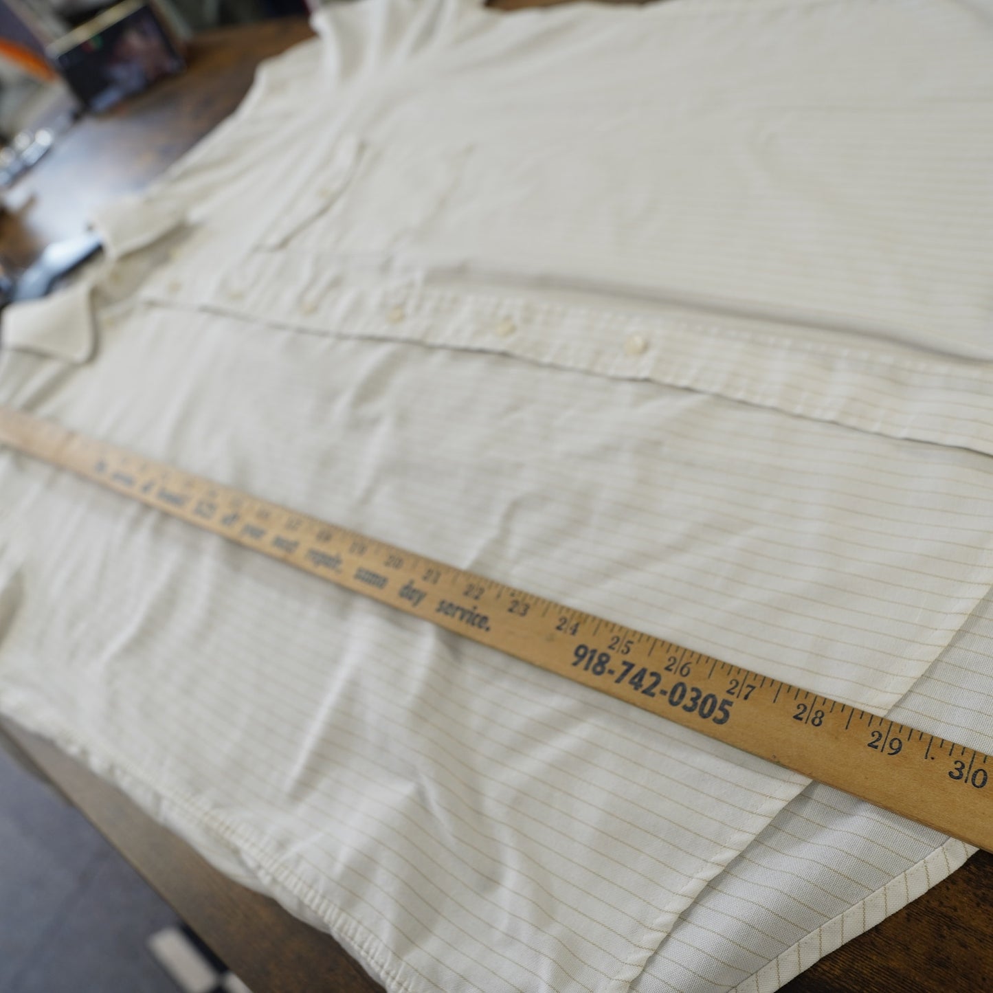 (XXL) True Vintage L.L. Bean Button Down Shirt Single Needle Men's XXL White USA Made