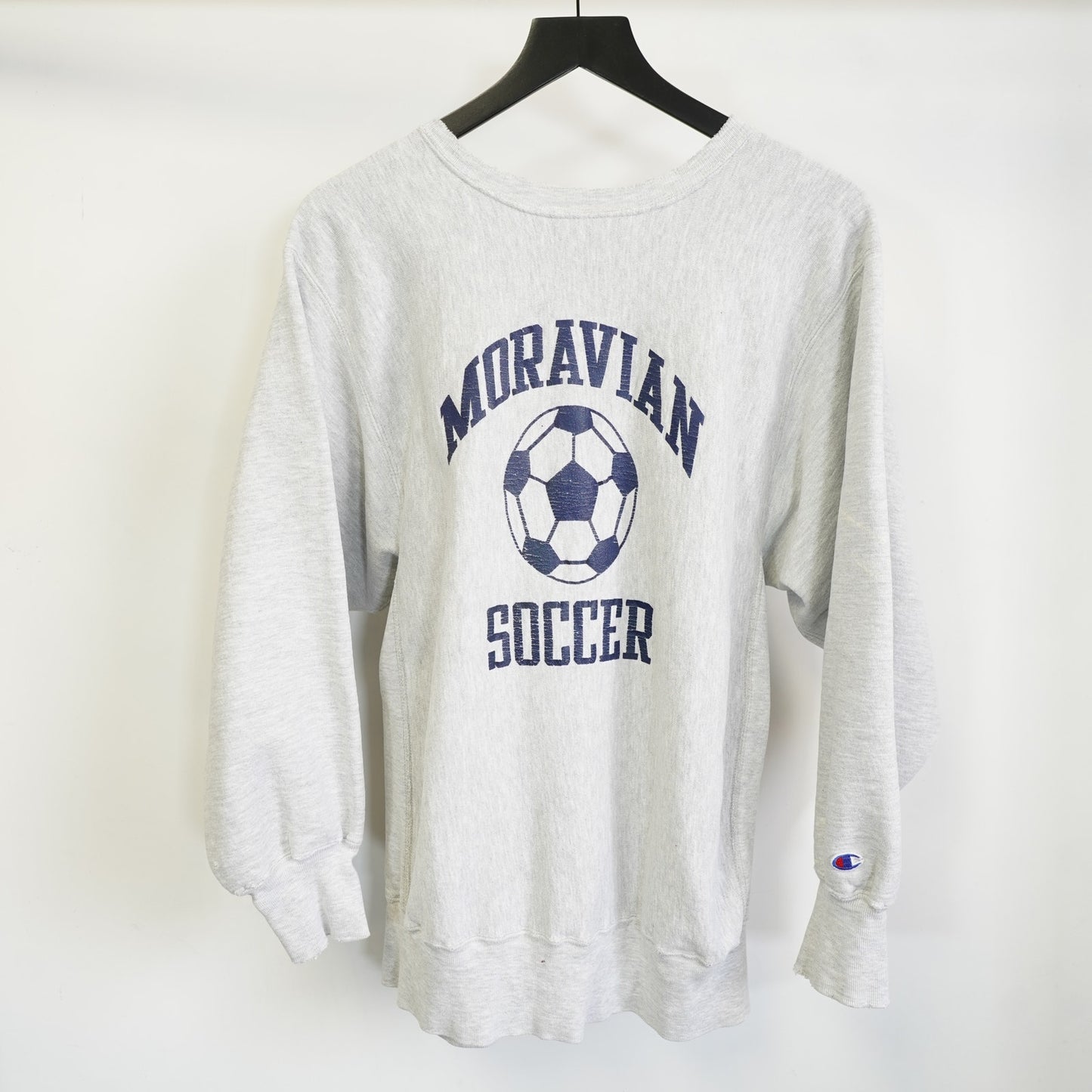 (L) Vintage Champion Reverse Weave Morvain Soccer Sweatshirt Men's L/XL Gray 80s-90s