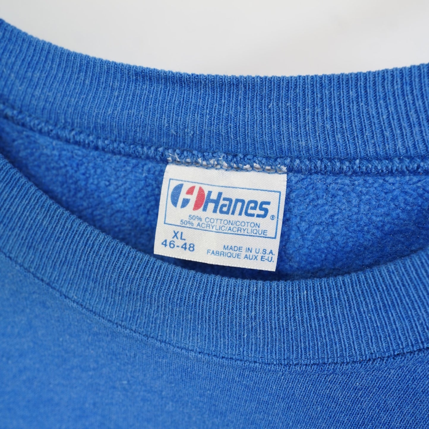 (L) Vintage Robinson R22 Helicopter 80s Sweatshirt Men's L Blue Pilot Indie Retro
