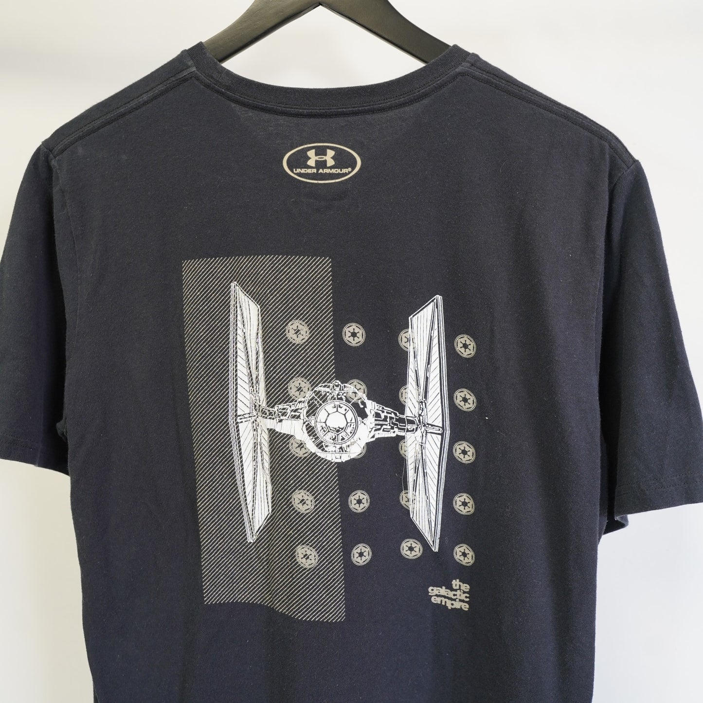 (M) Star Wars Tie Fighter Under Armour T-Shirt Men's M Black Heatgear