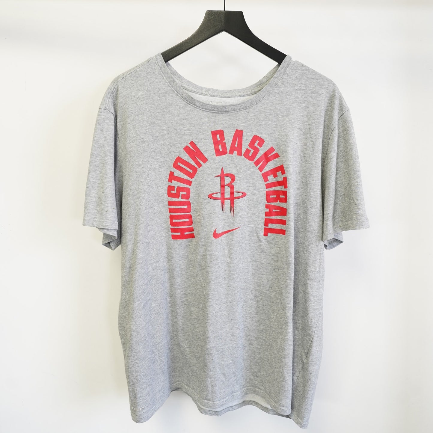 (XXL) Nike Houston Rockets Basketball T-Shirt Men's XXL Dri-Fit Gray Red NBA