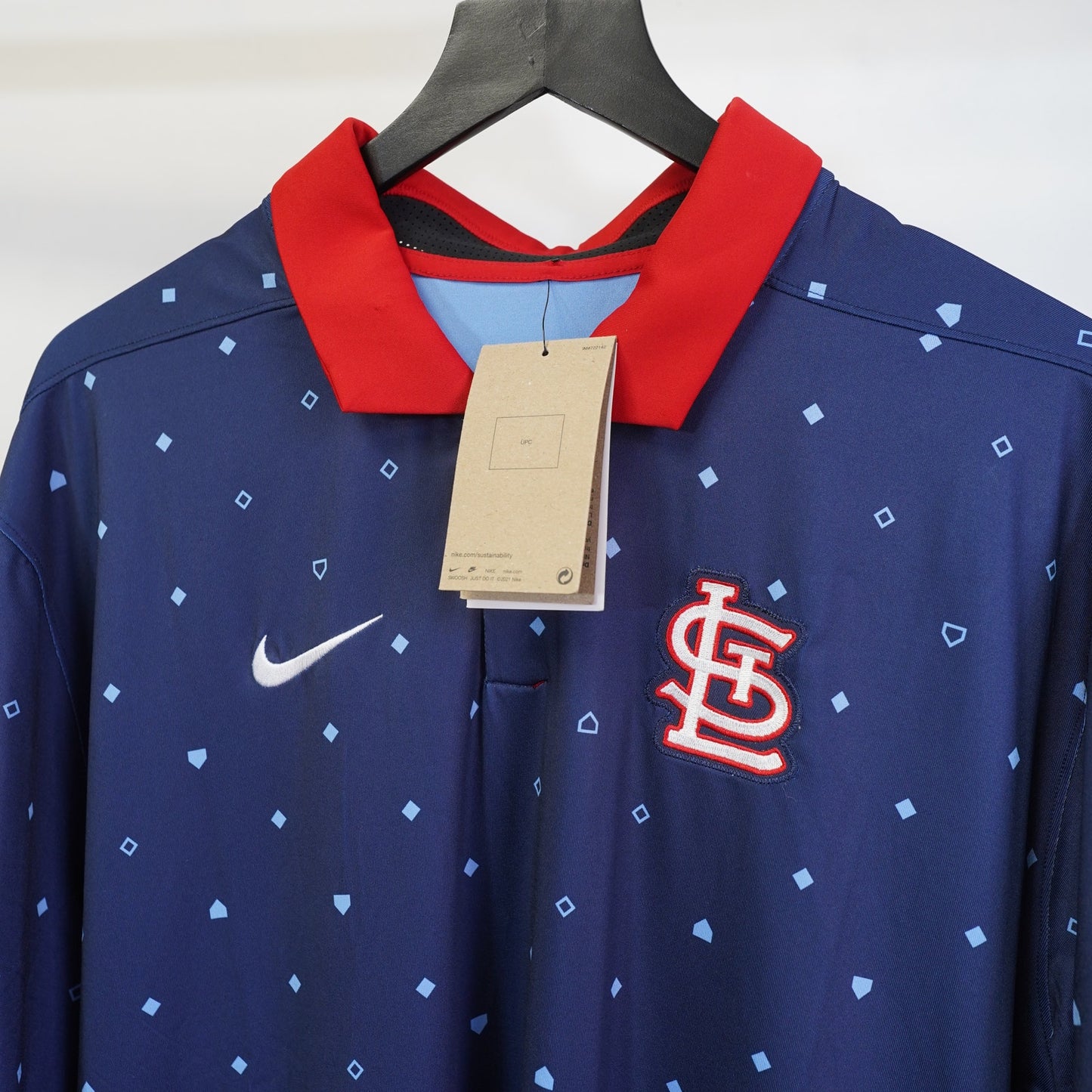 (XL) Nike St. Louis Cardinals Legacy Icon Vapor Dri-FIT Polo Shirt Men's XL Blue New