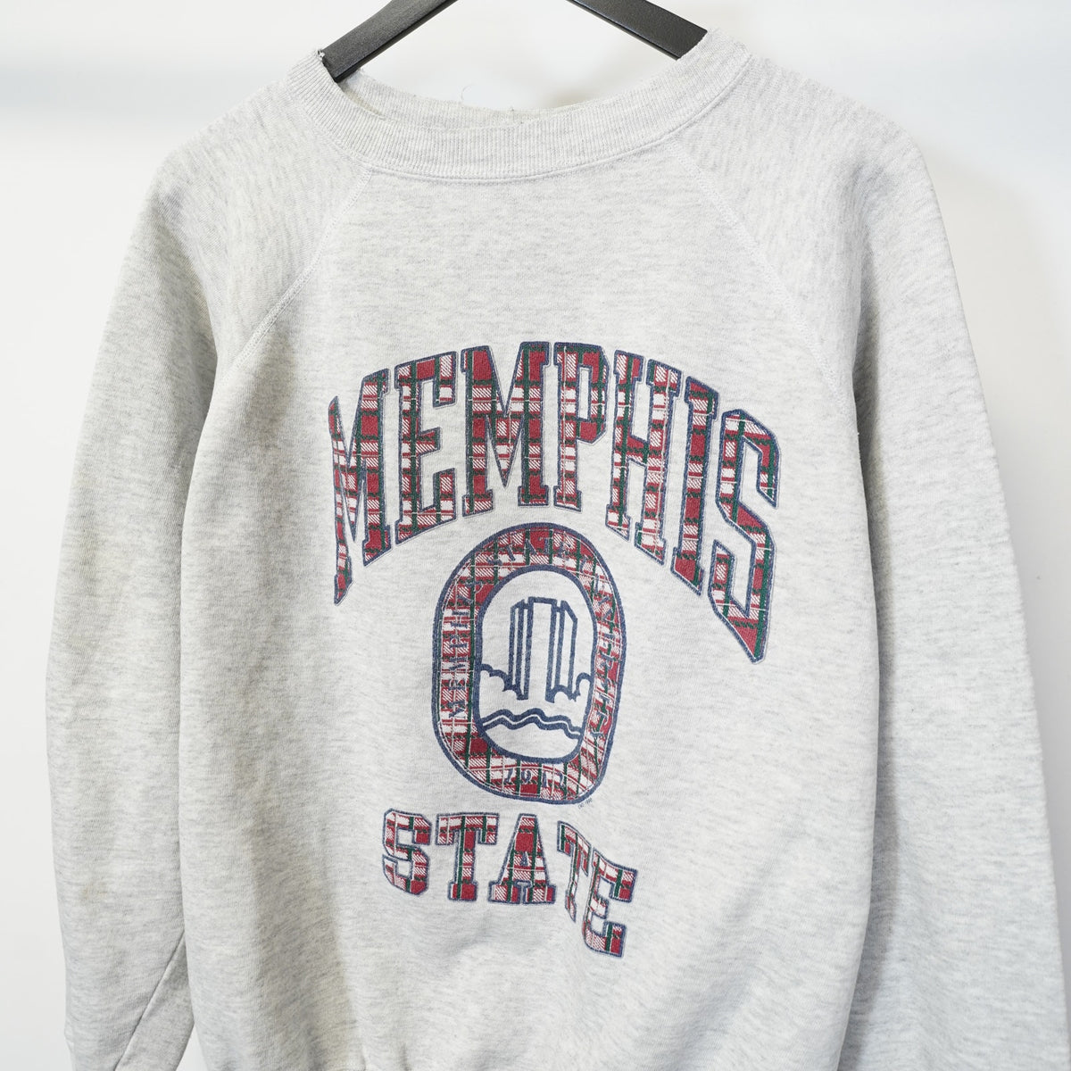 (XL) Vintage Memphis State 90s Sweatshirt Men's XL Plaid Heather Gray Retro