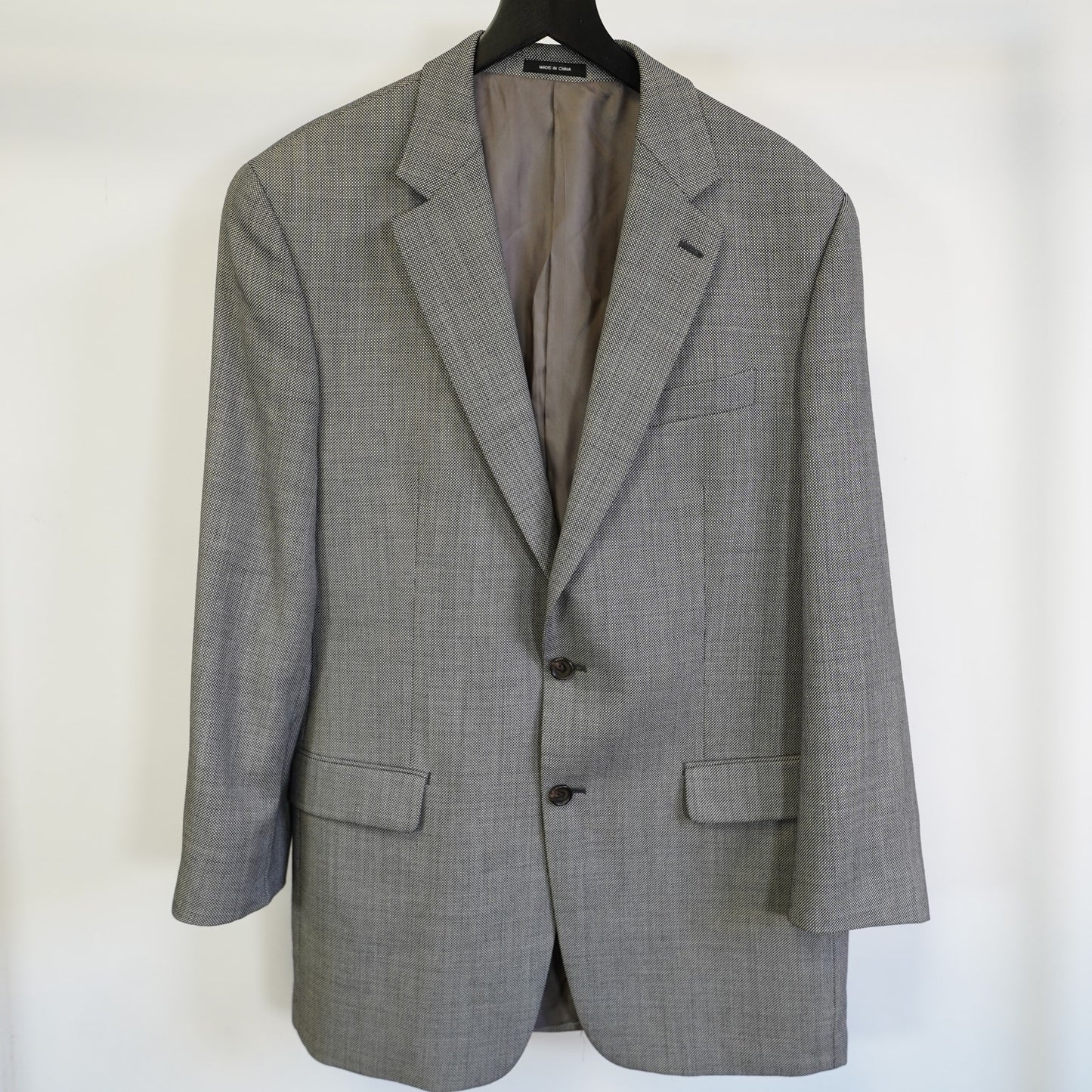 (L) Sz. 42 Ralph Lauren Mens Wool Suit Jacket Birdseye Gray Sportscoat Blazer
