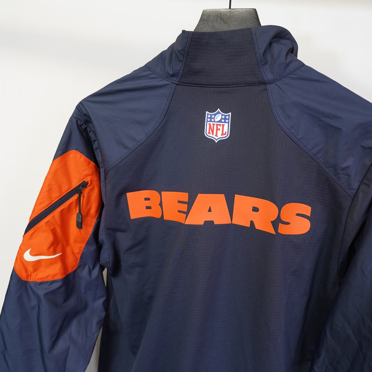 (S) Nike Chicago Bears Full Zip On Field Performance Windbreaker Jacket Men's S Blue