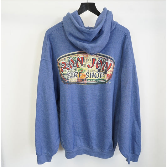 (XXL) Vintage Ron Jon Surf Shop Y2K Hoodie Men's XXL Blue Skater Surfer Retro 2000s