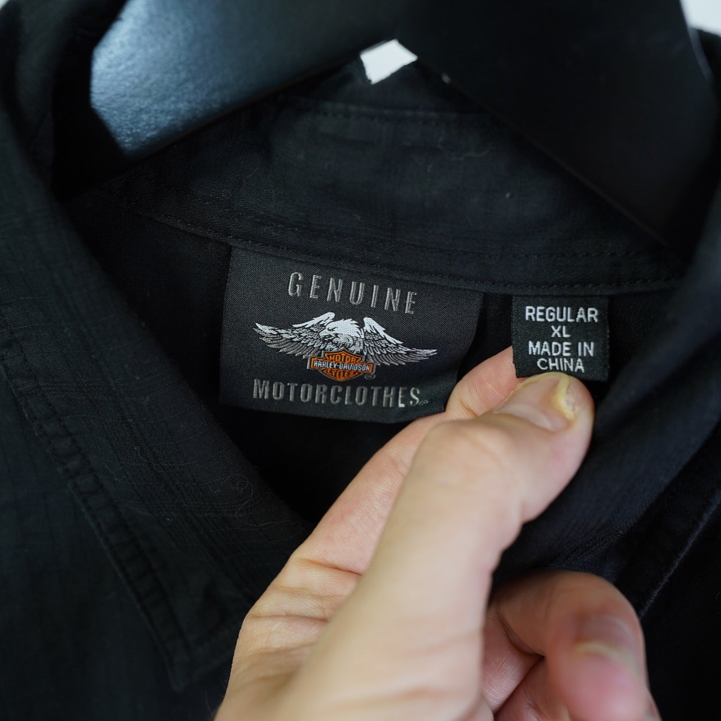 (XL) Harley Davidson Motorcycles Embroidered Button Up Shirt Men's XL Black Biker