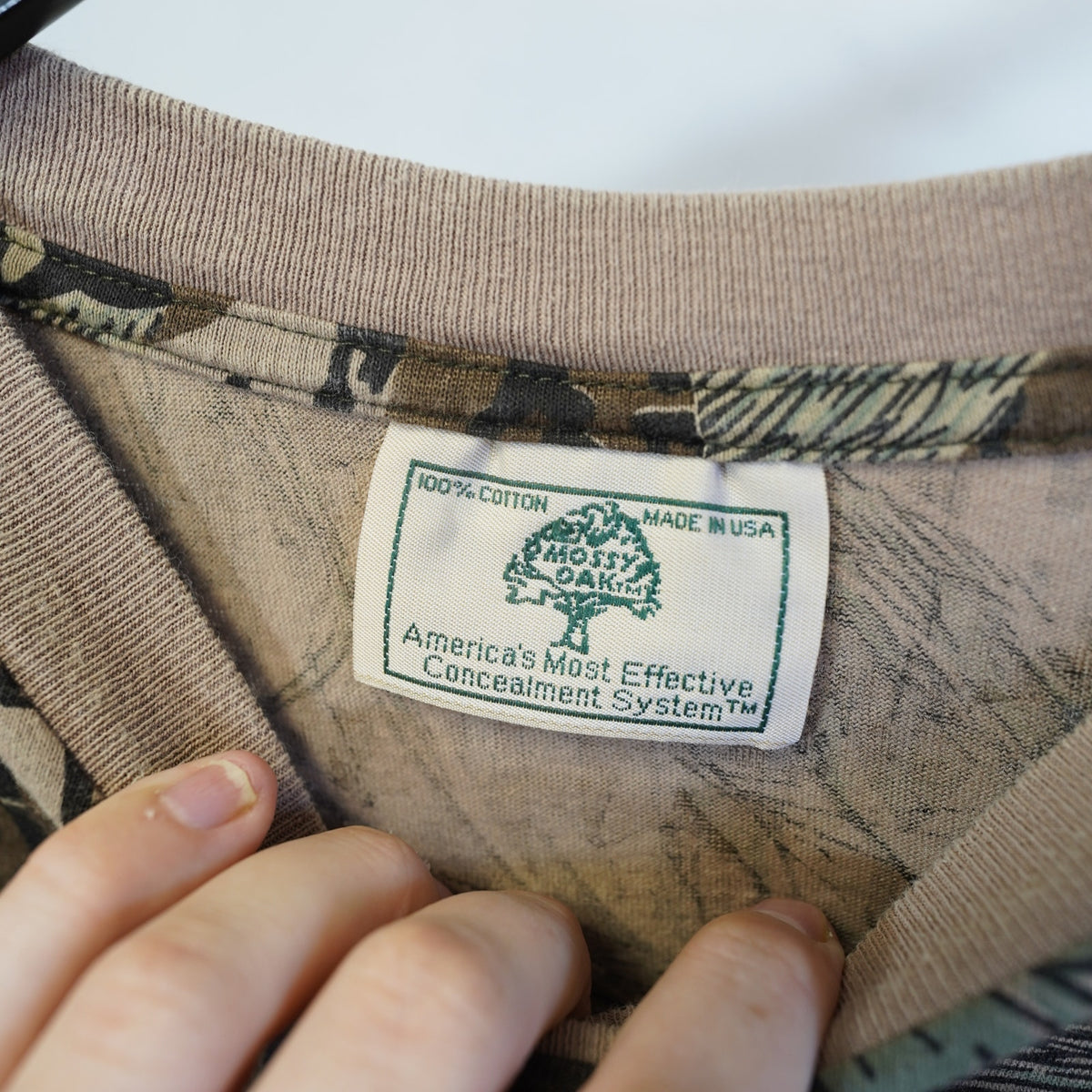(XL) Vintage Mossy Oak Treestand 90s Camouflage Longsleeve T-Shirt Men's XL Brown