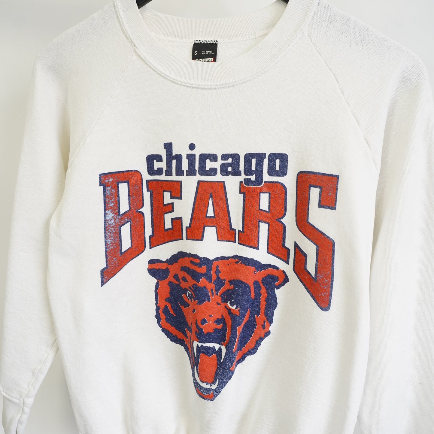 (XS) Vintage Chicago Bears 90s Sweatshirt Men's XS White Retro NFL Football White