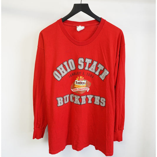 (L) Vintage Ohio State Buckeyes Lee Sport Y2K T-Shirt Men's L Red Longsleeve 2000s