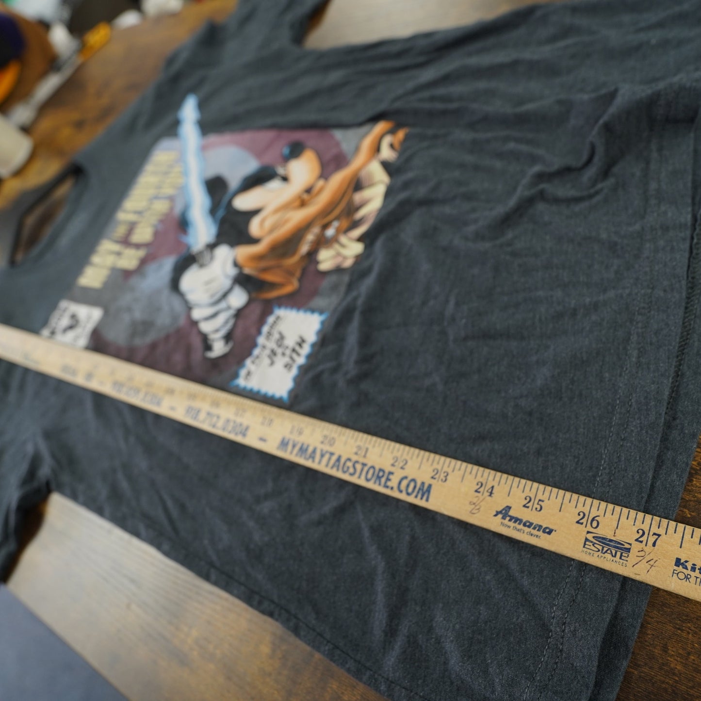 (S) Star Wars Day 2014 T-Shirt Mickey Jedi May The 4th Be With You Sz S Disney Gray