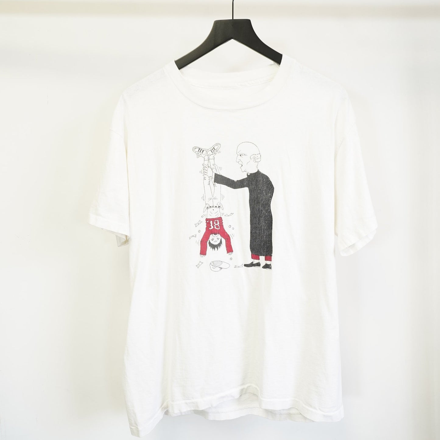 (L) Vintage Boston College Tuition Victim 90s Jesus Priest T-Shirt Men's L White