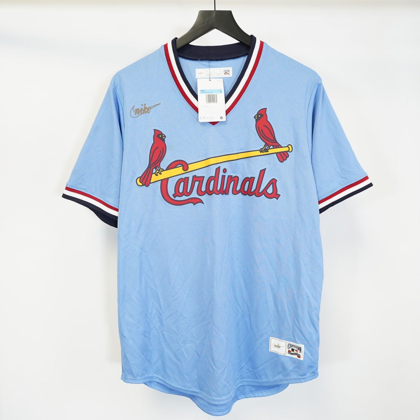 (M) Nike St. Louis Cardinals Light Blue Cooperstown Baseball Jersey Men's M New