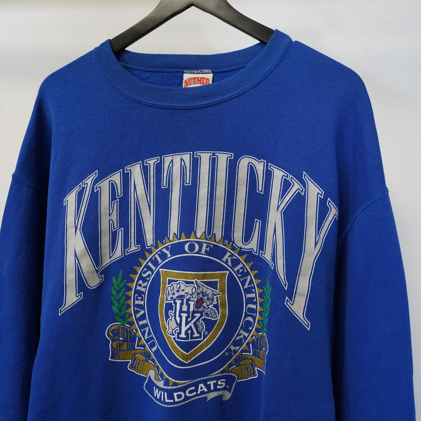 Men's L Vintage University of Kentucky Wildcats Nutmeg Mills 90s Sweatshirt UK
