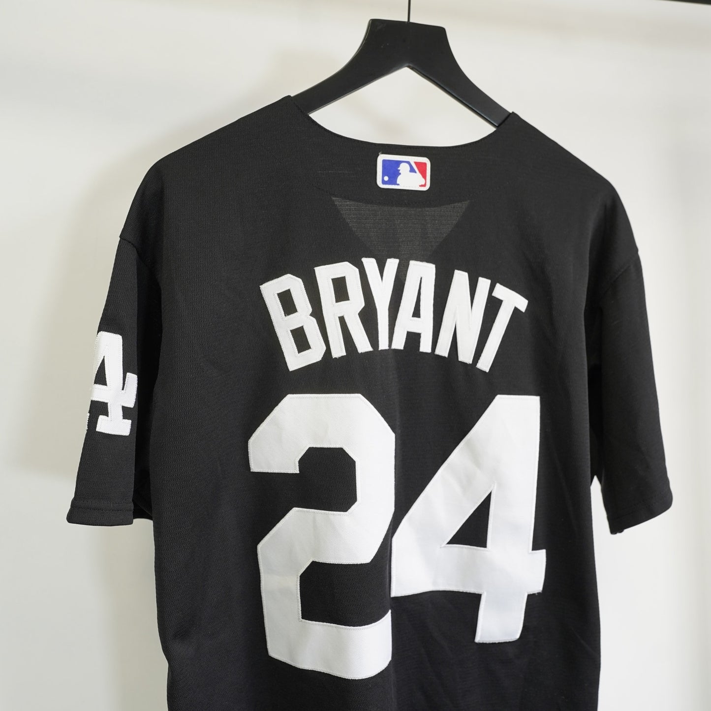 (L) Nike LA Dodgers Kobe Bryant Baseball Jersey Mens L Black Sewn #8 #24 Los Angeles